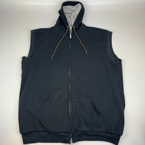 Vintage Muleskins Mens Size XLT Tall Waffleknit Thermal Lined Sleeveless Hoodie